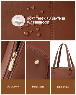 Foto 6 | Foto 6 | Bolsa De Mano Para Portátil Lovevook Para Mujer De 15.6 Pulgadas Piel Impermeable - Venta Internacional.