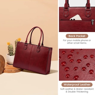 Foto 5 | Foto 5 | Bolso Para Portátil Lovevook De Piel Vintage De 15.6 Pulgadas Para Mujer - Venta Internacional.