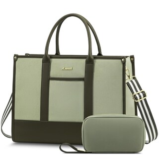 Foto 1 | Foto 1 | Bolsa De Lona Para Portátil Lovevook De 15.6 Pulgadas Para Mujer Color Verde Y Negro - Venta Internacional.