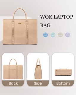 Foto 5 | Foto 5 | Bolsa De Mano Para Portátil Lovevook  Piel Vintage  15.6 Pulgadas  Impermeable - Venta Internacional.