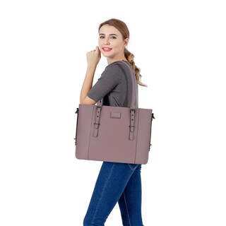 Foto 5 | Foto 5 | Bolso De Mano Mosiso De Piel Sintética Para Portátil Para Mujer De 17 A 17 Pulgadas Color Morado - Venta Internacional.