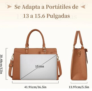 Foto 2 | Foto 2 | Bolso Para Laptop Xtellar Mujer Impermeable Cuero Pu Acabado Oro 15.6 Pulgadas