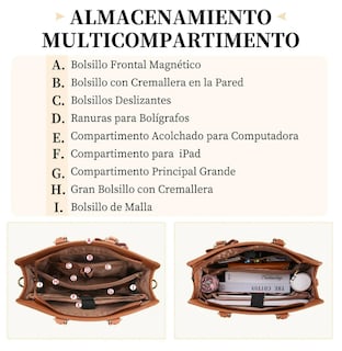 Foto 3 | Foto 3 | Bolso Para Laptop Xtellar Mujer Impermeable Cuero Pu Acabado Oro 15.6 Pulgadas