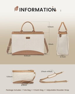 Foto 4 | Foto 4 | Bolsa Para Portátil Lovevook Para Mujer De 15.6 Pulgadas Con Bolso De Mano Color Marrón - Venta Internacional.