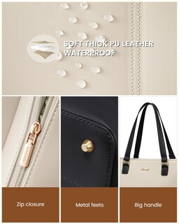 Foto 6 | Foto 6 | Bolsa De Mano Para Portátil Lovevook Para Mujer De 15.6 Pulgadas Piel Impermeable - Venta Internacional.
