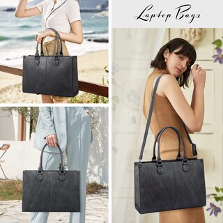 Foto 6 | Foto 6 | Bolsa Para Portátil Lovevook Para Mujer De Cuero Vintage De 15.6 Pulgadas - Venta Internacional.