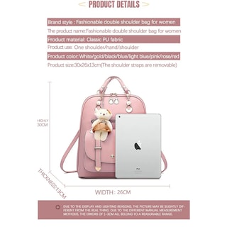 Foto 3 | Foto 3 | Mochila Casual Estilo Coreano para Mujer Genérica Juvenil color Rosa