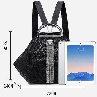 Foto 5 | Foto 5 | Mochila Huoguo Bolso Coreano Para Mujer Piel Sintética Negro - Venta Internacional.