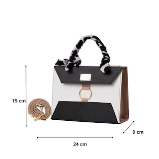 Foto 3 | Foto 3 | Bolsa Fana Minerva Color Blanco/negro Premium