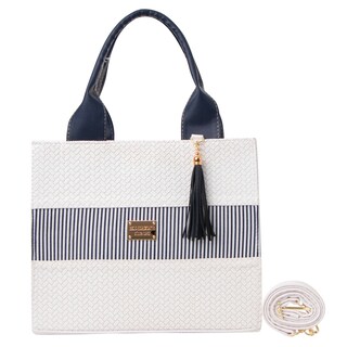Foto 1 | Foto 1 | Bolsa Fana Malva Color Blanco / Marino Con Asas