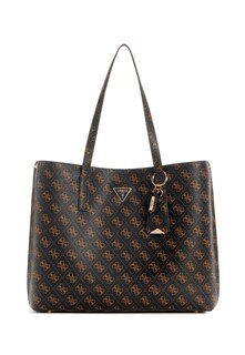 Foto 1 | Foto 1 | Bolso de Mano Guess Meridian Girlfriend Tote Brown Logo - Venta Internacional
