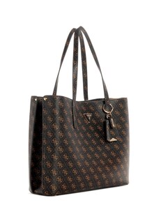 Foto 2 | Foto 2 | Bolso de Mano Guess Meridian Girlfriend Tote Brown Logo - Venta Internacional