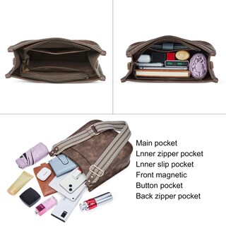Foto 4 | Foto 4 | Bandolera Cluci Trendy De Piel Vegana Con Dos Correas - Venta Internacional.