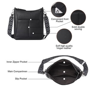 Foto 5 | Foto 5 | Bandolera Cluci De Piel Con Bandolera Mediana Para Mujer - Venta Internacional.
