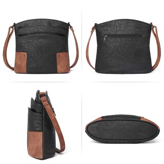 Foto 6 | Foto 6 | Bandolera Cluci De Piel Con Tres Bolsillos, Color Negro - Venta Internacional.