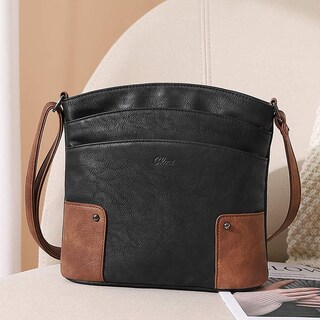 Foto 7 | Foto 7 | Bandolera Cluci De Piel Con Tres Bolsillos, Color Negro - Venta Internacional.