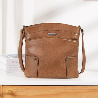 Foto 4 | Foto 4 | Bandolera Cluci De Piel, Monedero De Viaje, Vintage, Marrón Oscuro - Venta Internacional.