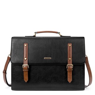 Foto 1 | Foto 1 | Maletín De Piel Sintética Cluci Para Mujer De 15,6 Pulgadas, Color Negro - Venta Internacional.