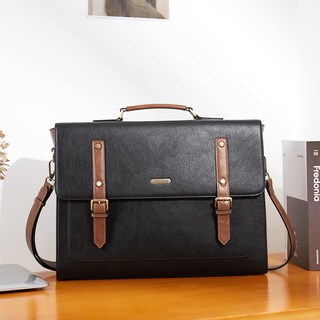 Foto 7 | Foto 7 | Maletín De Piel Sintética Cluci Para Mujer De 15,6 Pulgadas, Color Negro - Venta Internacional.