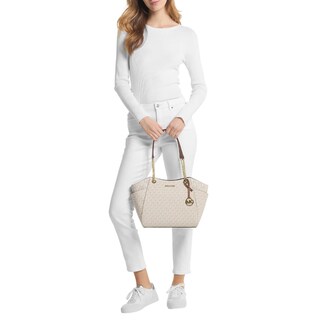 Foto 3 | Foto 3 | Bolsa Michael Kors Jet Set Large Logo Shoulder Bag 35S4GTVT3B Blanca