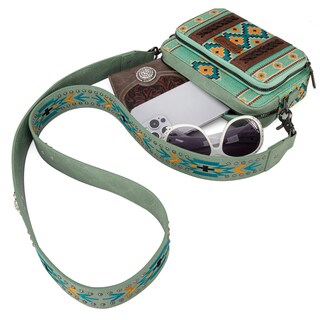 Foto 6 | Foto 6 | Bandolera Montana West Wrangler Boho Aztec Green Wg2207 - Venta Internacional.