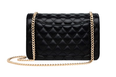 Foto 5 | Foto 5 | Bolso De Hombro Chrysansmile De Piel Auténtica Acolchado Negro - Venta Internacional.