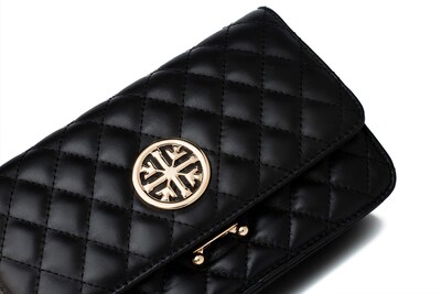 Foto 6 | Foto 6 | Bolso De Hombro Chrysansmile De Piel Auténtica Acolchado Negro - Venta Internacional.