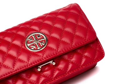 Foto 6 | Foto 6 | Bolso De Hombro Chrysansmile De Piel Auténtica Acolchado Rojo - Venta Internacional.