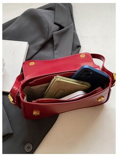 Foto 3 | Foto 3 | Bandolera De Mano, Monederos De Piel Para Mujer, Color Rojo - Venta Internacional.