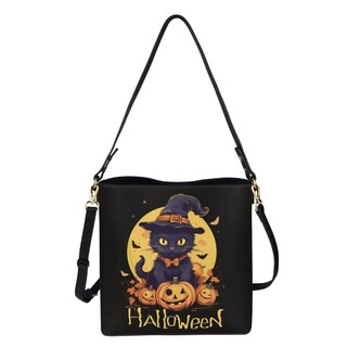 Foto 3 | Foto 3 | Bolso De Mano Hugs Idea Con Estampado De Calabazas Y Gatos Negros Para Halloween - Venta Internacional.