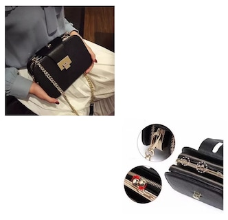Foto 3 | Foto 3 | Bolso Bandolera Con Hebilla Decorativa Para Mujer Gris Oscuro