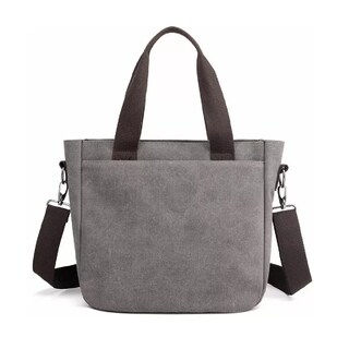 Foto 2 | Foto 2 | Bolsa Urbana De Lona Moderna Y De Gran Capacidad Para Mujer Gris Café
