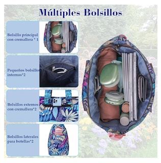 Foto 5 | Foto 5 | Bolsa Tote Para Mujer Con Diseño De Hojas
