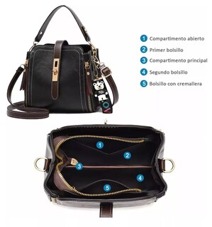 Foto 4 | Foto 4 | Bolsa Crossbody Ajustable Para Mujer Moderna Negro
