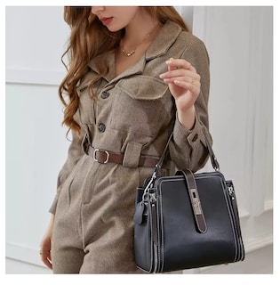 Foto 6 | Foto 6 | Bolsa Crossbody Ajustable Para Mujer Moderna Negro