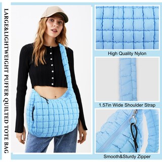 Foto 3 | Foto 3 | Bolsa Acolchada Uixizq Nailon Azul para Mujer - Venta Internacional
