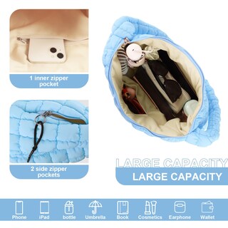 Foto 4 | Foto 4 | Bolsa Acolchada Uixizq Nailon Azul para Mujer - Venta Internacional