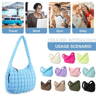 Foto 7 | Foto 7 | Bolsa Acolchada Uixizq Nailon Azul para Mujer - Venta Internacional