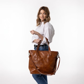 Foto 6 | Foto 6 | Bolsa De Piel Sintética Marrón, Sencilla Y Moderna, Grande, Para Portátil De 17 Pulgadas - Venta Internacional.
