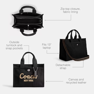 Foto 3 | Foto 3 | Bolsa Coach Cargo Tote De Lona Y Cuero Reciclado - Venta Internacional.