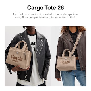 Foto 2 | Foto 2 | Bolsa Coach Cargo Tote 26 Dark Natural Para Mujeres Y Hombres - Venta Internacional.