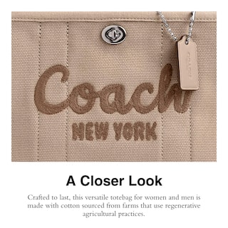 Foto 4 | Foto 4 | Bolsa Coach Cargo Tote 26 Dark Natural Para Mujeres Y Hombres - Venta Internacional.