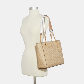 Foto 5 | Foto 5 | Bolso De Mano Coach Cammie Chain, Color Caqui Claro, Tiza Para Mujer - Venta Internacional.