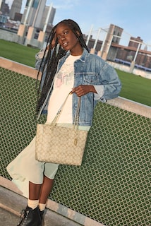 Foto 6 | Foto 6 | Bolso De Mano Coach Cammie Chain, Color Caqui Claro, Tiza Para Mujer - Venta Internacional.