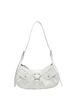 Foto 1 | Foto 1 | Bolso De Hombro Verdusa Plisado Hobo De Piel Sintética Blanca Para Mujer - Venta Internacional.