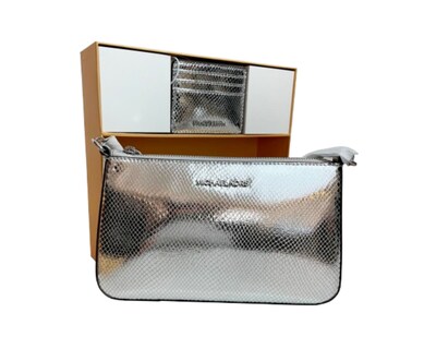 Foto 1 | Foto 1 | Bolsa Michael Kors Medium Pouch And Card Case Gift Set 35f4sgzd6m Color Plateado
