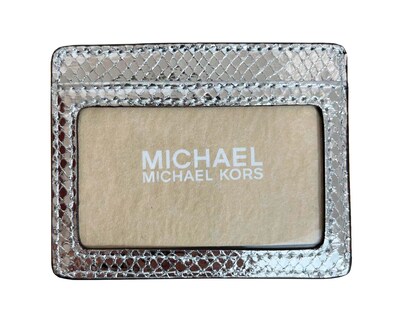 Foto 6 | Foto 6 | Bolsa Michael Kors Medium Pouch And Card Case Gift Set 35f4sgzd6m Color Plateado