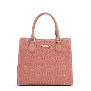 Foto 1 | Foto 1 | Bolsa Cuadrada Nicole Lee Rosa de Corte Láser y Pedrería