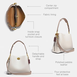 Foto 2 | Foto 2 | Bolso De Hombro Coach Leather Willow Chalk Para Mujer - Venta Internacional.
