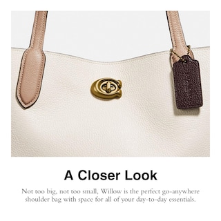 Foto 3 | Foto 3 | Bolso De Hombro Coach Leather Willow Chalk Para Mujer - Venta Internacional.